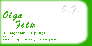 olga filp business card